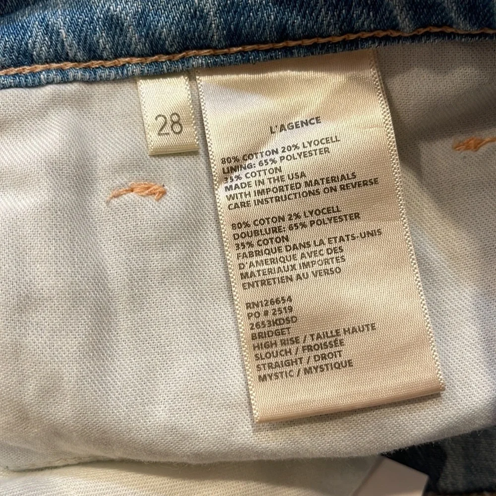 NWT L’agence Bridget High Rise Slouch Straight Mystic 28 - Picture 10 of 11